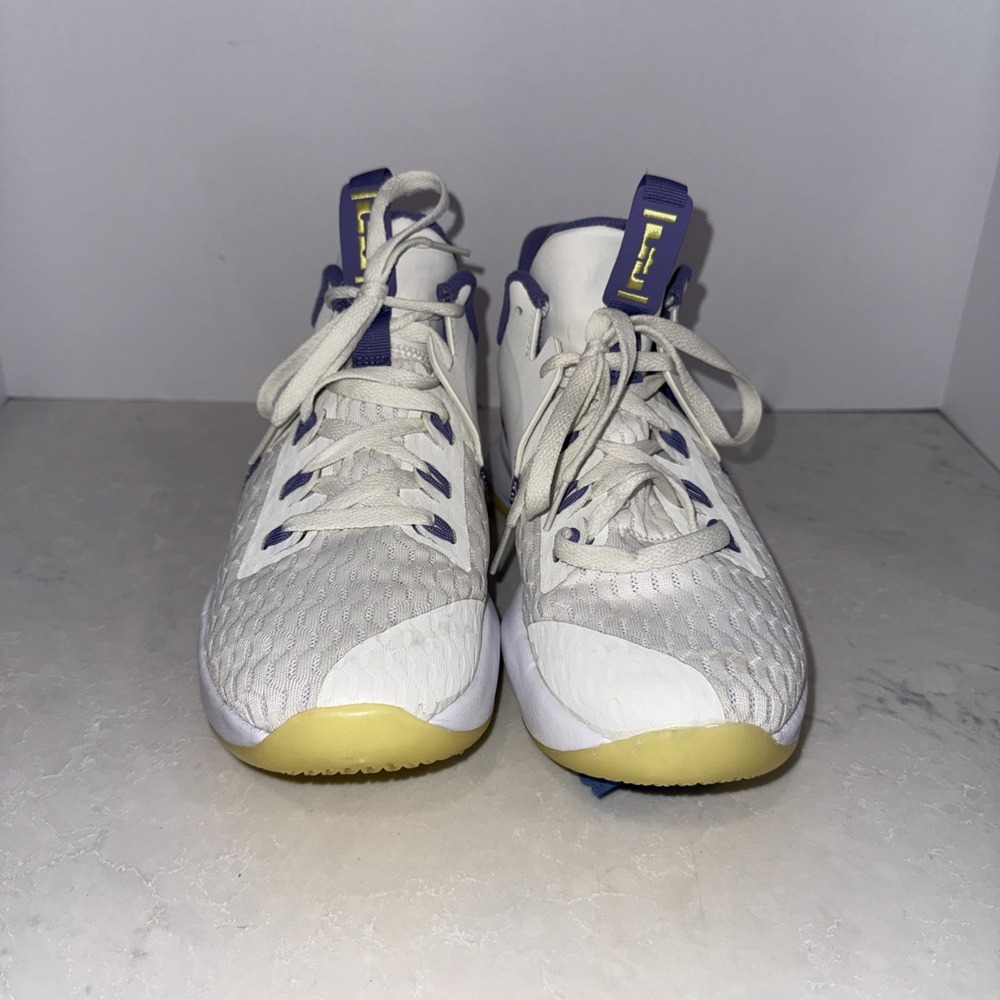 Nike LeBron Witness 5 Shoes Summit White Metallic Bronze CQ9380-102 Men Size 8.5
